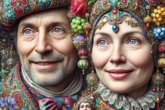 DALL·E-2025-09-13-00.39.35-An-ultra-hyperrealistic-close-up-portrait-in-the-style-of-Mary-Ooms-showing-the-faces-of-a-couple-at-a-Paris-cafe.-Their-expressions-are-joyful-and-l