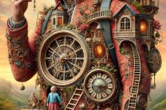 DALL·E-2025-09-13-00.41.55-A-hyperrealistic-vertical-portrait-in-ornate-surreal-fantasy-style-showing-the-full-figure-of-a-man-up-close.-His-long-coat-transforms-into-a-miniatu