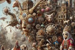 DALL·E-2025-06-29-00.42.06-A-surreal-photorealistic-close-up-scene-blending-the-styles-of-Milic-of-Macva-and-Hieronymus-Bosch.-The-image-shows-an-intricately-detailed-dreamlik