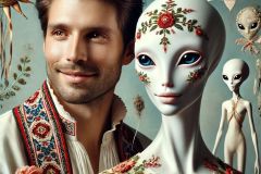 DALL·E-2025-06-29-00.44.03-A-photorealistic-surreal-close-up-portrait-scene-in-the-style-of-Milic-of-Macva-and-Hieronymus-Bosch.-A-handsome-human-man-in-richly-embroidered-trad