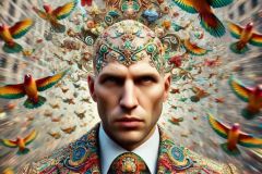 DALL·E-2025-09-13-00.43.30-An-ultra-hyperrealistic-vertical-extreme-close-up-in-ornate-surreal-fantasy-style-showing-the-bald-head-and-expressive-face-of-a-man-in-an-ornate-sui