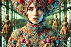 DALL·E-2025-09-13-00.44.47-An-ultra-hyperrealistic-vertical-close-up-in-ornate-fantasy-style-inspired-by-Mary-Ooms-showing-a-beautiful-woman-with-a-richly-decorated-turban-on-h