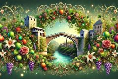 DALL·E-2025-09-13-00.47.32-An-ultra-hyperrealistic-horizontal-website-banner-in-ornate-fantasy-style-inspired-by-Mary-Ooms-showing-the-Stari-Most-bridge-of-Mostar-as-a-magical