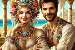 DALL·E-2025-09-13-00.48.48-An-ultra-hyperrealistic-vertical-close-up-in-ornate-fantasy-style-inspired-by-Mary-Ooms-showing-a-beautiful-woman-and-man-as-real-humans-sitting-toge
