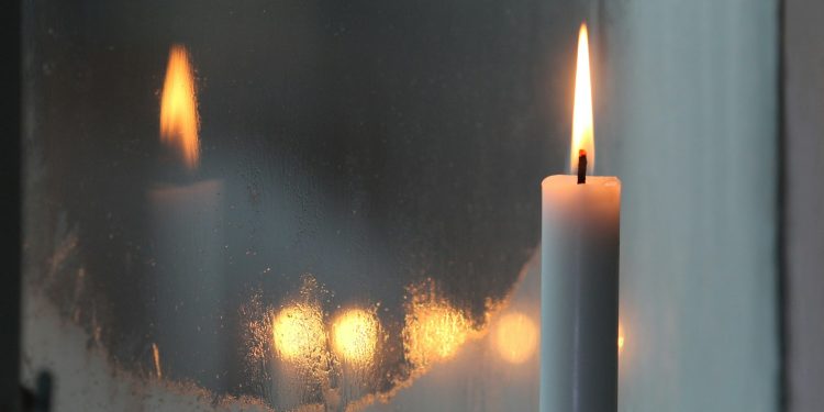 lit candle