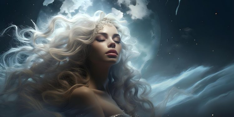 ai generated, woman, witch, astral, projection, dream, zodiac, sleep, sleeping, dreaming