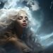 ai generated, woman, witch, astral, projection, dream, zodiac, sleep, sleeping, dreaming