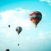 flying hot air balloons