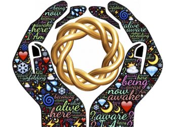 alive, awake, aware, hands, embrace, holding, being, human, here, now, presence, creative, creativity, spiritual, emojis, icons, oneness, becoming, unfolding, golden knot